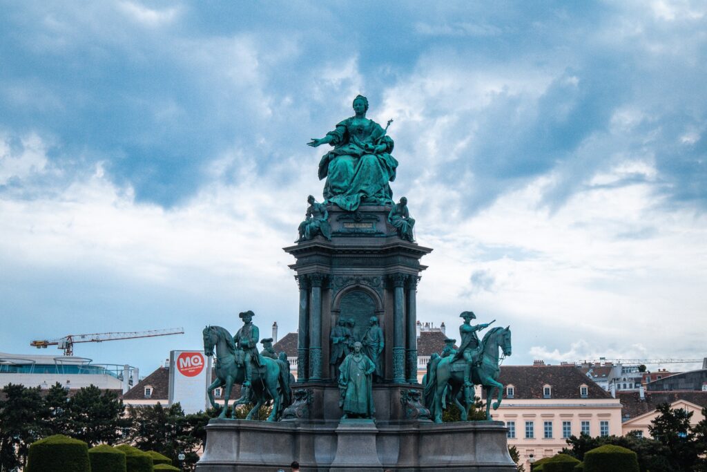 Maria-Theresien-Denkmal Under Cloudy Sky